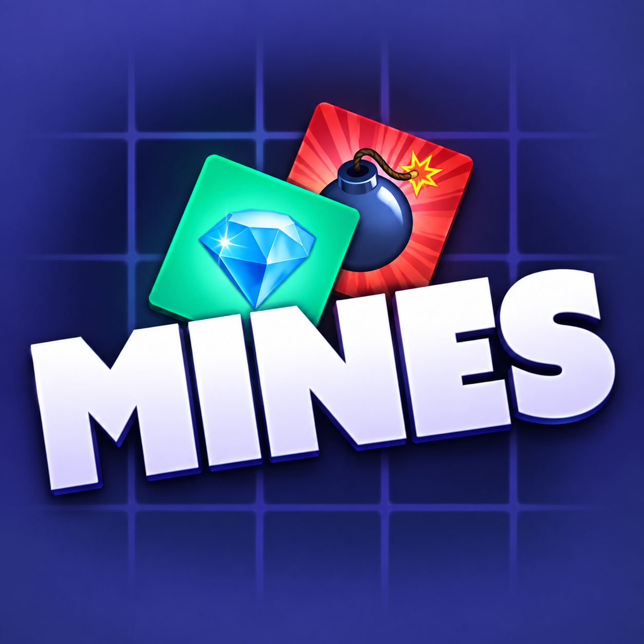 Mines: алмаз и мина на игровом поле